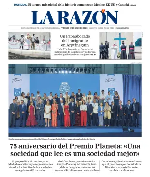 Portada de La Razón (Nacional), 12 de junio de 2026
