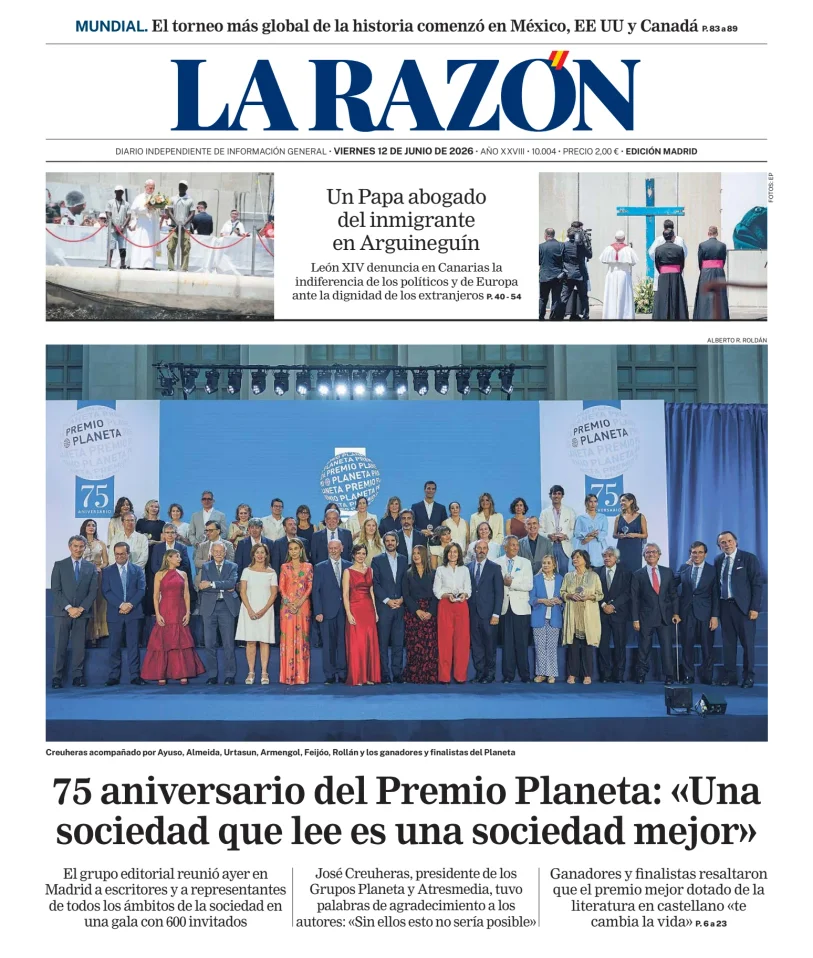 Portada de La Razón (Nacional)