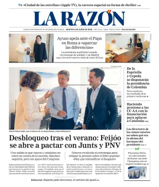 Portada de La Razón (Nacional), 2 de junio de 2026
