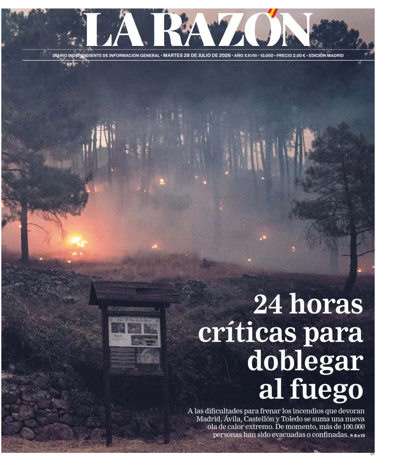 Portada de La Razón (Nacional)