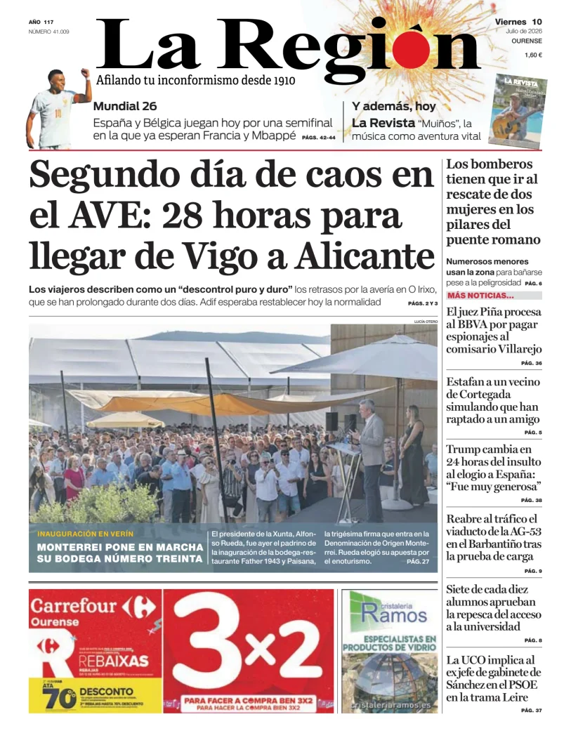 Portada de La Región