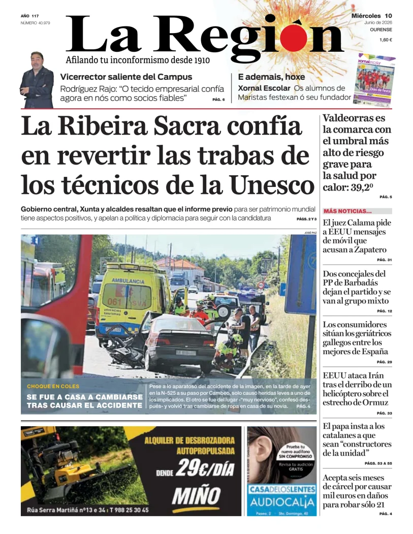 Portada de La Región