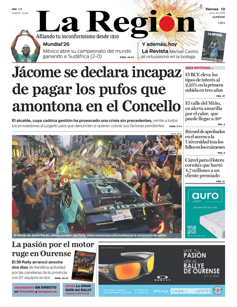 Portada de La Región
