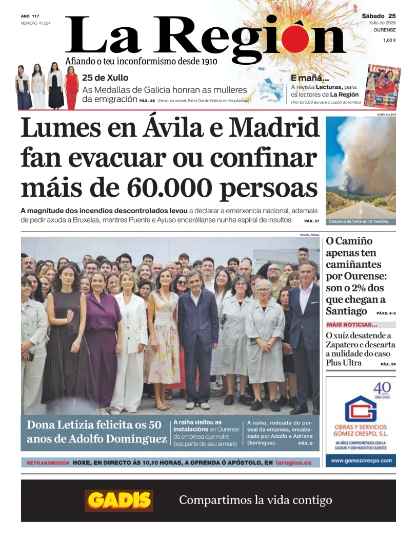 Portada de La Región