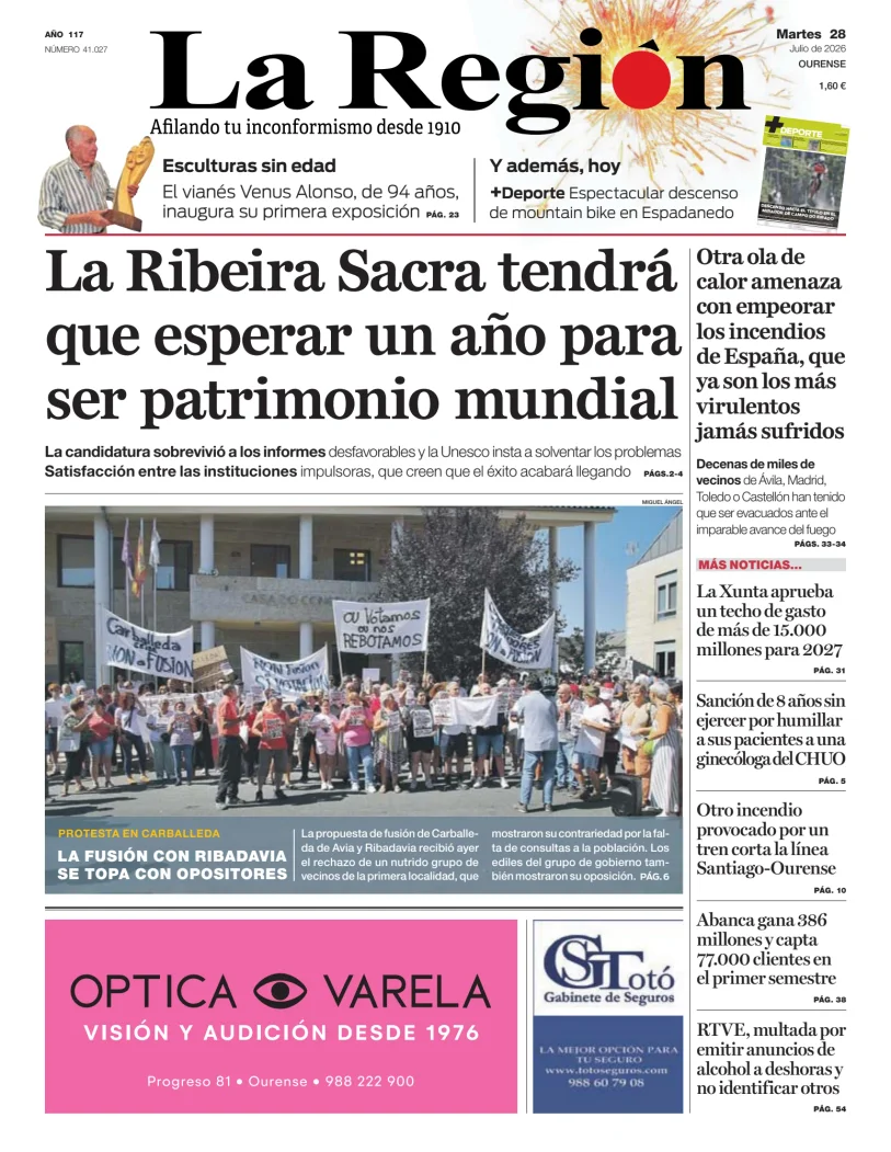 Portada de La Región
