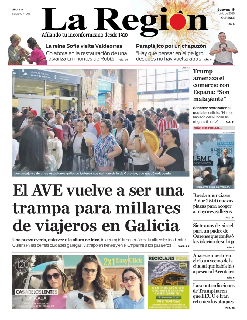 Portada de La Región