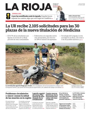 Portada de La Rioja, 10 de julio de 2026