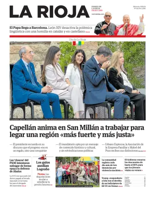 Portada de La Rioja, 10 de junio de 2026