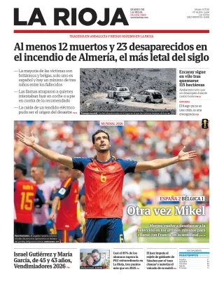 Portada de La Rioja, 11 de julio de 2026