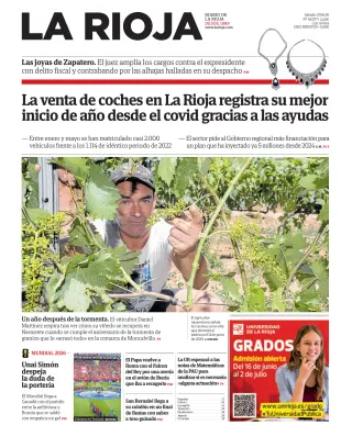Portada de La Rioja, 13 de junio de 2026