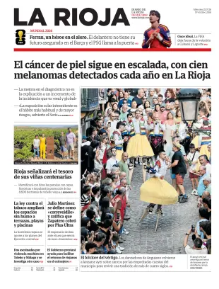 Portada de La Rioja, 22 de julio de 2026