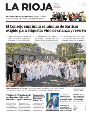 Portada de La Rioja, 24 de julio de 2026