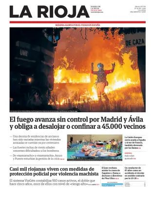 Portada de La Rioja, 25 de julio de 2026