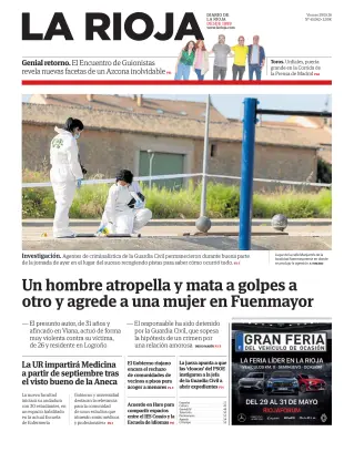 Portada de La Rioja, 29 de mayo de 2026