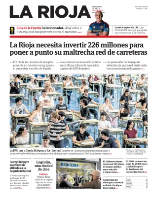 Portada de La Rioja, 3 de junio de 2026