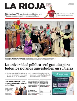 Portada de La Rioja, 5 de junio de 2026