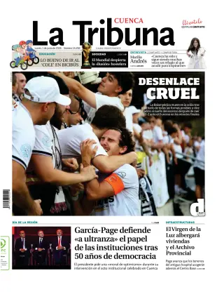 Portada de La Tribuna de Cuenca, 1 de junio de 2026