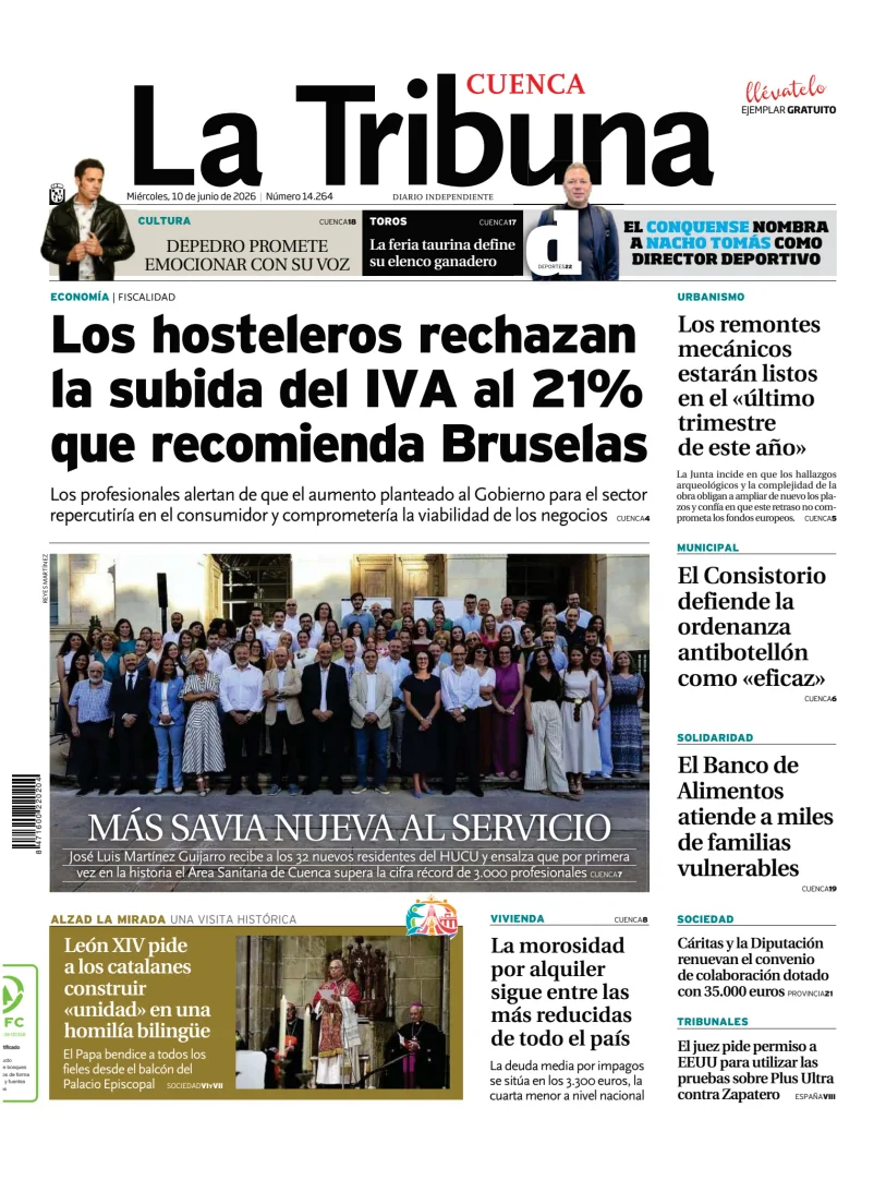 Portada de La Tribuna de Cuenca