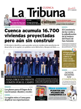 Portada de La Tribuna de Cuenca, 11 de junio de 2026