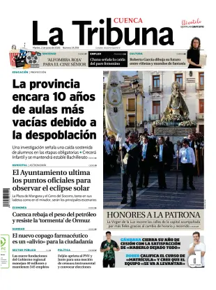 Portada de La Tribuna de Cuenca, 2 de junio de 2026