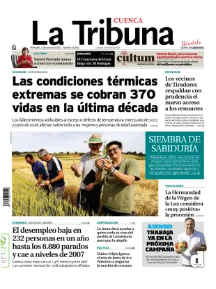 Portada de La Tribuna de Cuenca, 3 de junio de 2026