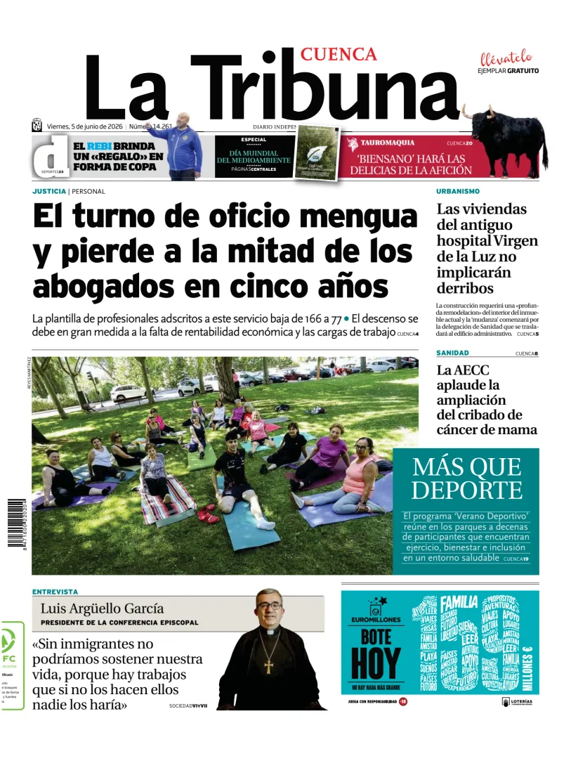 Portada de La Tribuna de Cuenca