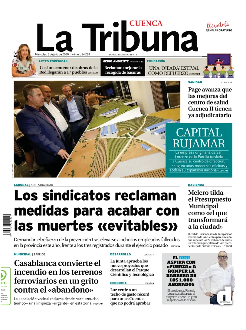 Portada de La Tribuna de Cuenca
