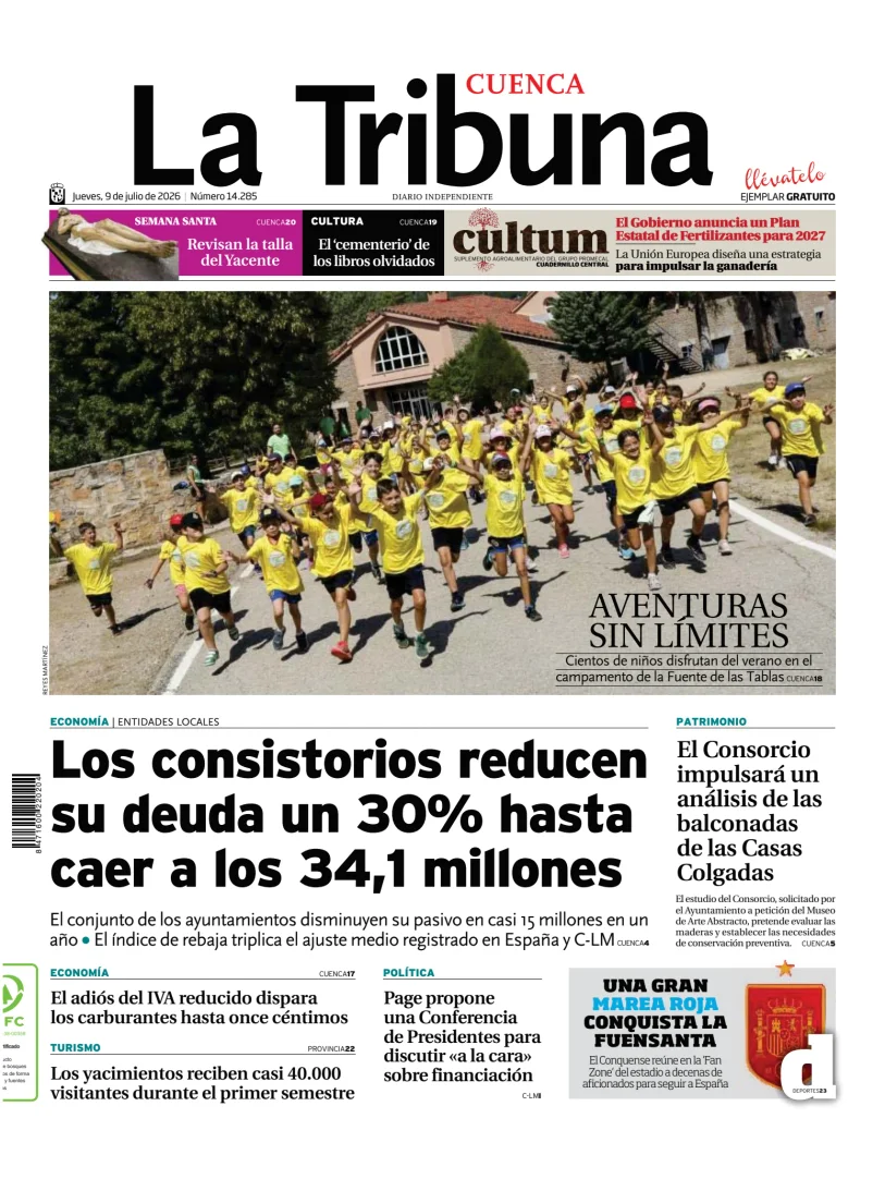 Portada de La Tribuna de Cuenca
