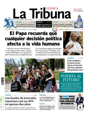 Portada de La Tribuna de Cuenca, 9 de junio de 2026