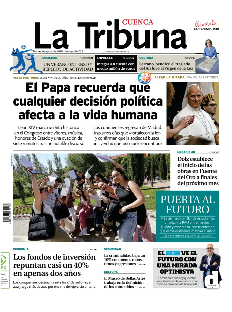 Portada de La Tribuna de Cuenca