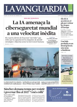 Portada de La Vanguardia (Català), 1 de junio de 2026