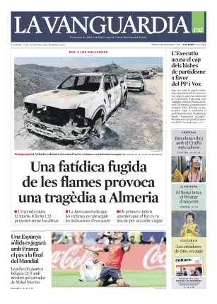 Portada de La Vanguardia (Català), 11 de julio de 2026