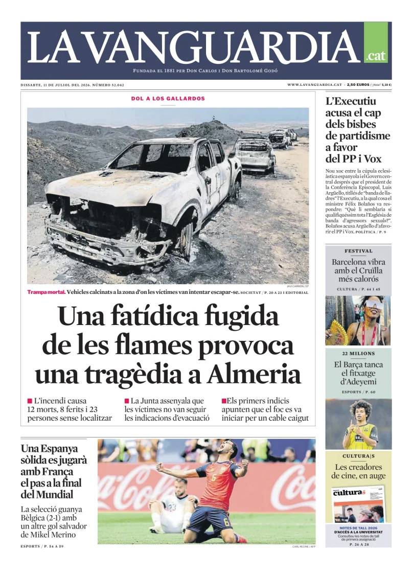 Portada de La Vanguardia (Català)