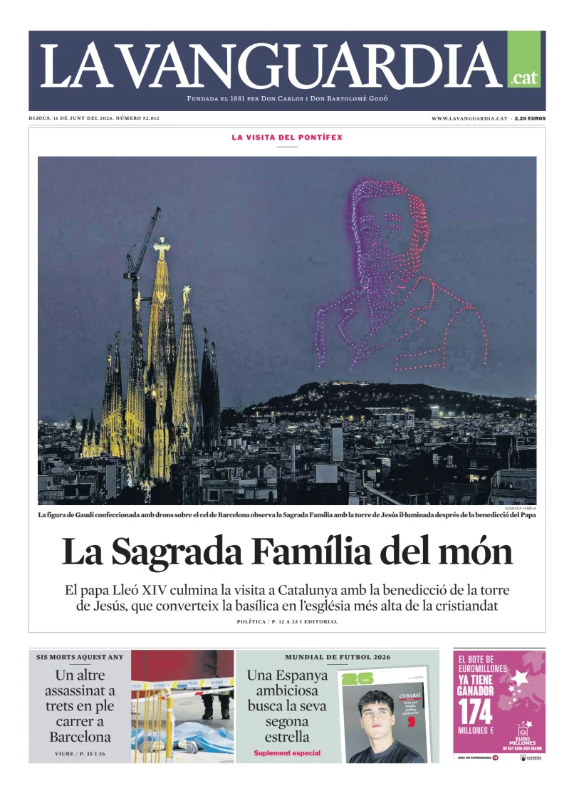 Portada de La Vanguardia (Català)