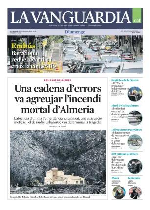Portada de La Vanguardia (Català), 12 de julio de 2026