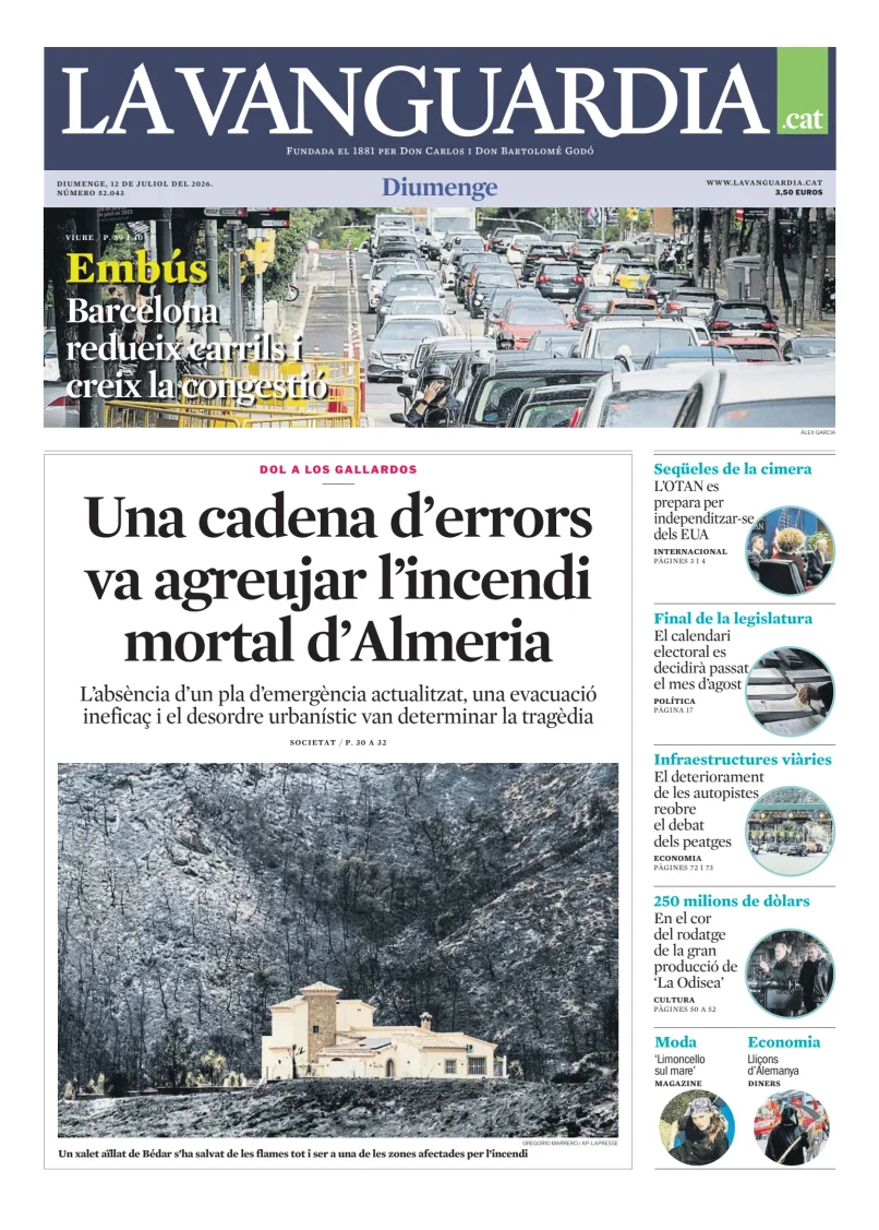 Portada de La Vanguardia (Català)