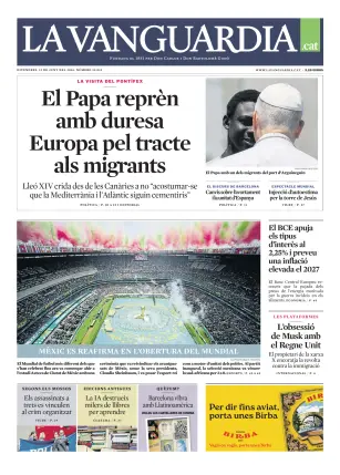 Portada de La Vanguardia (Català), 12 de junio de 2026