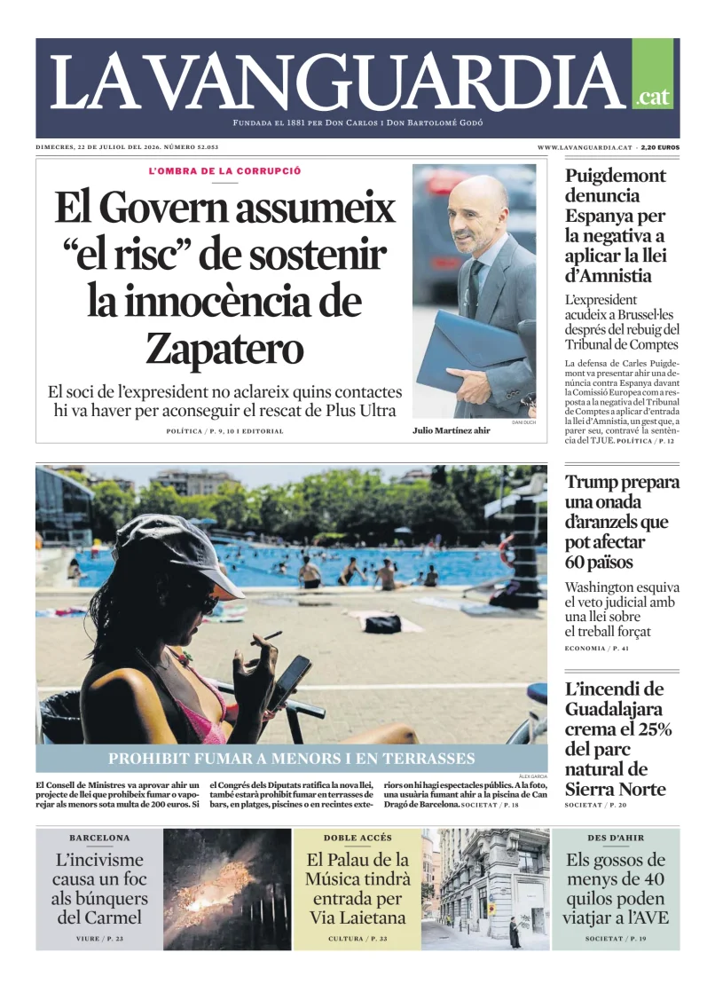 Portada de La Vanguardia (Català)
