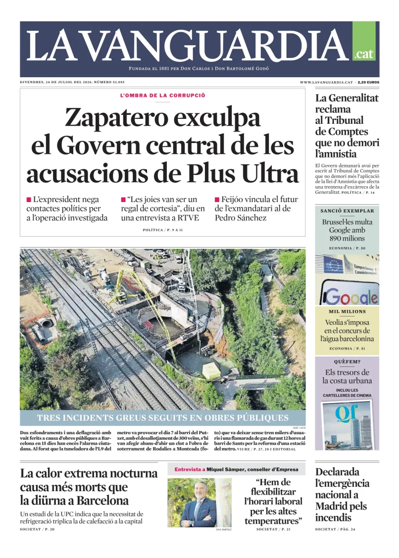 Portada de La Vanguardia (Català)