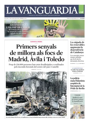 Portada de La Vanguardia (Català), 27 de julio de 2026