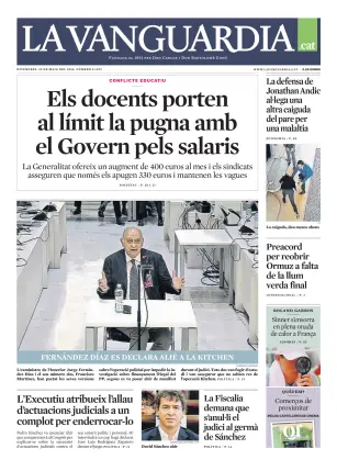 Portada de La Vanguardia (Català), 29 de mayo de 2026