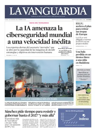 Portada de La Vanguardia, 1 de junio de 2026