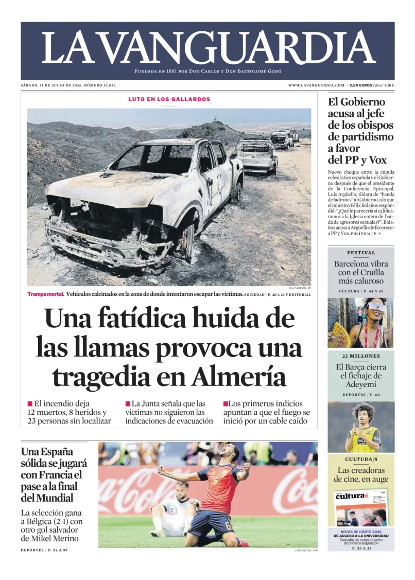 Portada de La Vanguardia