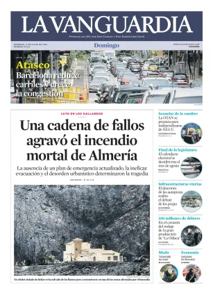 Portada de La Vanguardia, 12 de julio de 2026
