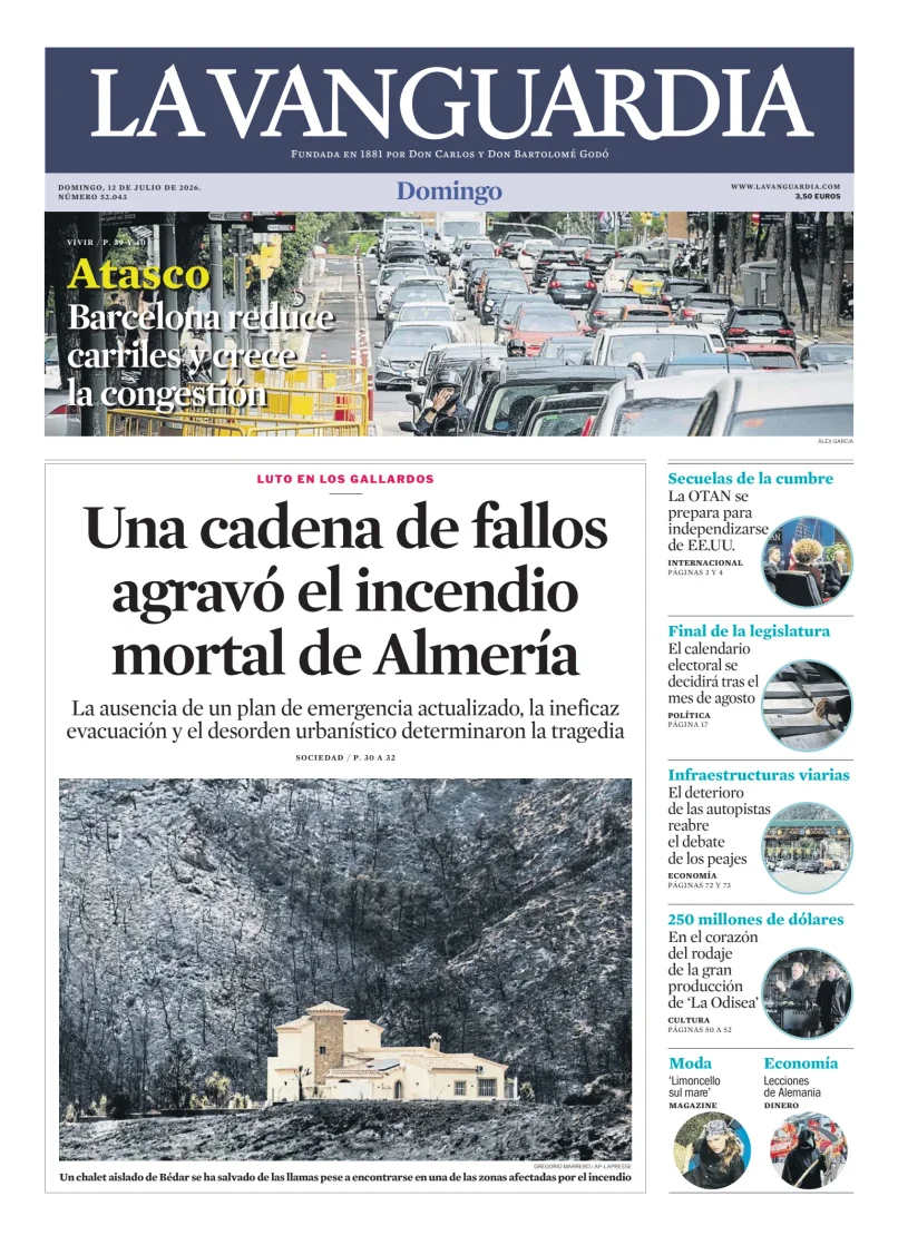 Portada de La Vanguardia