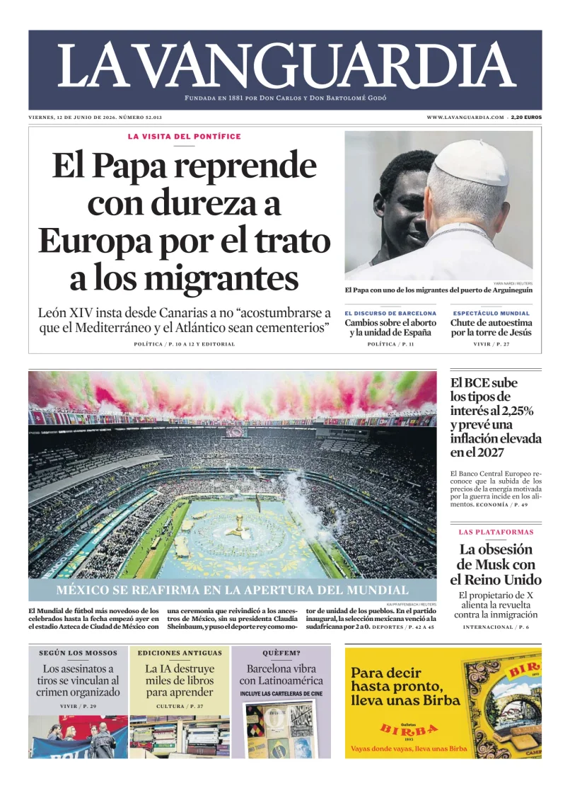Portada de La Vanguardia