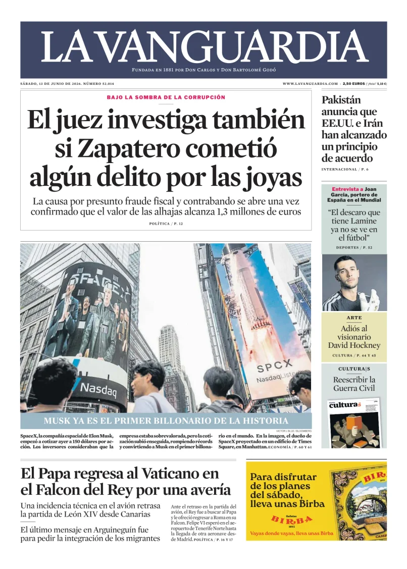 Portada de La Vanguardia