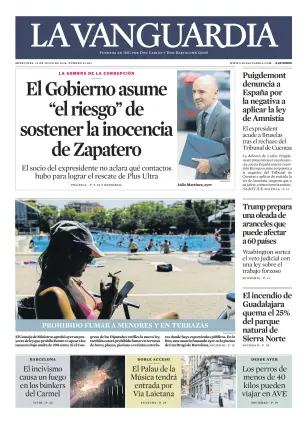 Portada de La Vanguardia, 22 de julio de 2026