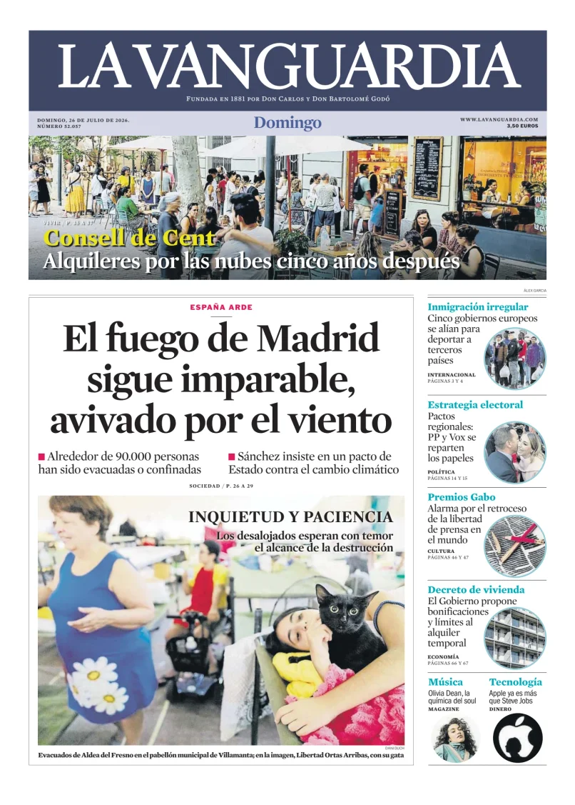 Portada de La Vanguardia