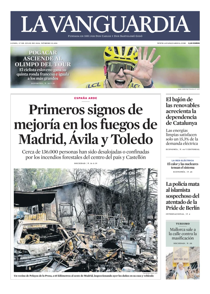 Portada de La Vanguardia